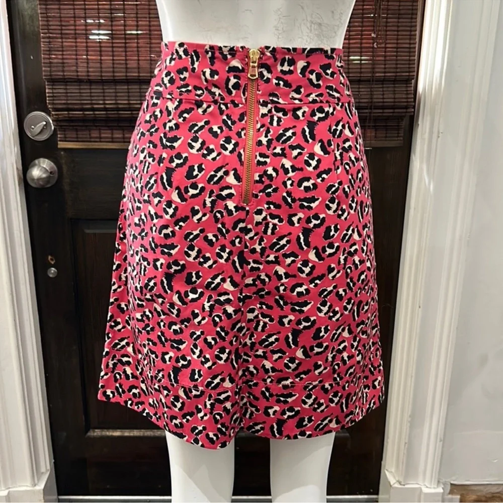 NWOT MARC BY MARC JACOBS Leopard Print Pink A-Line Skirt in 100% Cotton